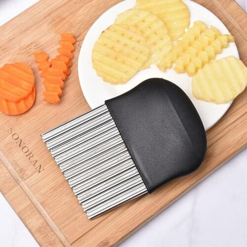 1pcs Potato Wave Blade Knife Stainless Steel Kitchen Gadget Vegetable and Fruit Cutting Peeler Kitchen Tool Kitchen Knife