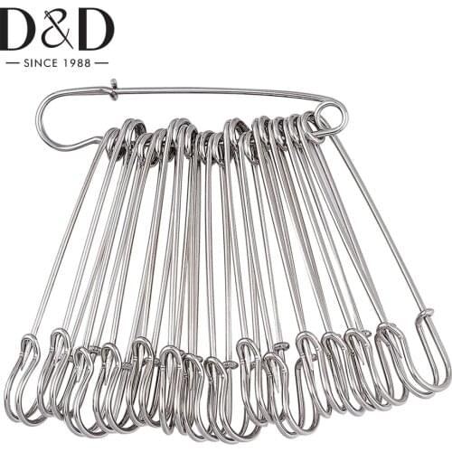 10Pcs Heavy Duty Safety Pins Stainless Steel Safety Pins 3 Inch Sewing Pins for Blankets Skirts Garment Craft DIY Sewing Tools