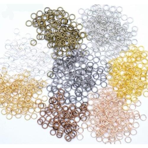 200pcs/lot 4 5 6 7 8 9 10mm Jump Rings Split Rings Connectors For Diy Jewelry Finding Making Accessories Wholesale Supplies