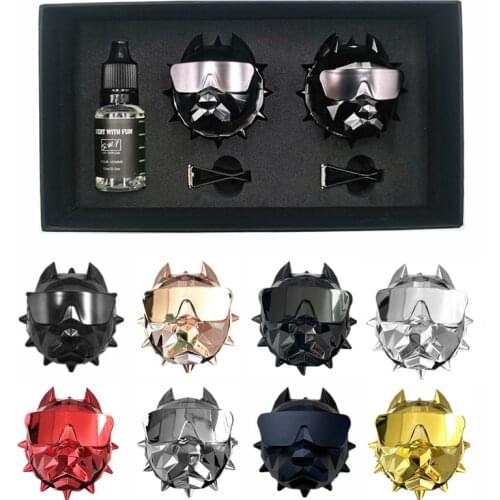 Bulldog Perfume 2020 Car Bulldog Air Fresheners Oil Diffuser Car Perfume Turntable Air Freshener Flavoring Fragrance For Car