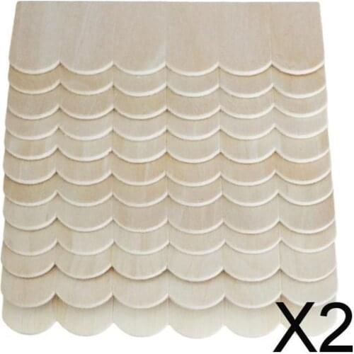2x1/12 Miniature Roof Tiles Micro Landscape Accessories Dollhouse Roof Tiles