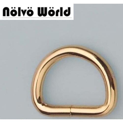 50pcs 5mm thick 25*20mm 1 Inch metal open D-ring for bags parts,alloy hardware round edge 2.5cm d rings