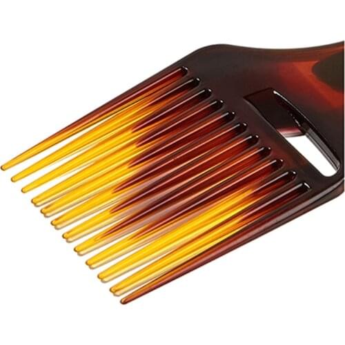 Afro Hair Pick Comb Smooth Fork Combs Lightweight Plastic African Styling Tool M76F