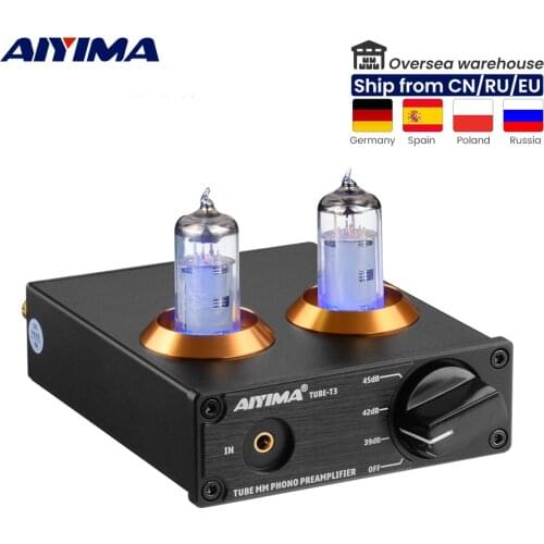 AIYIMA HiFi Pre Amplifier Audio Board Vacuum Tube 6J2 Phono Preamp Stereo Phonograph Preamplifier DIY For Power Sound Amplifiers