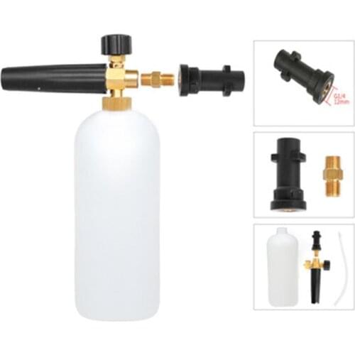 1L Bottle Foam Water Lance Quick Connector High Pressure Washer Sprayer Nozzle Cleaning Machine