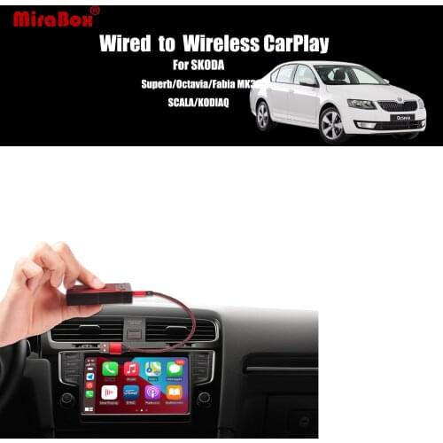 MiraBox Wireless Apple Carplay USB Dongle CarPlay USB Adapter for SKODA Superb/Octavia/Fabia MK3/SCALA/KODIAQ
