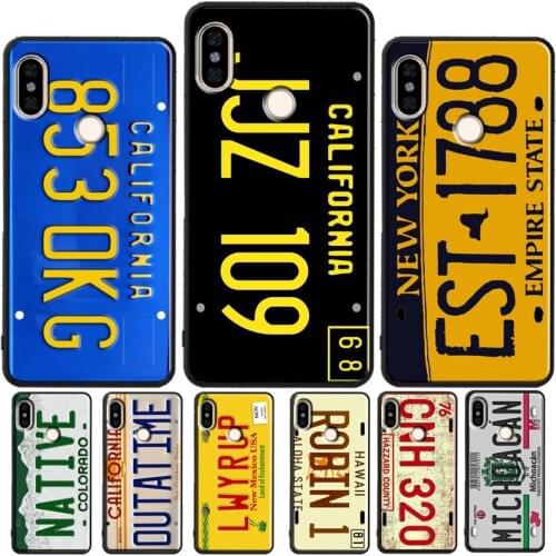 License Plate Number Case For Xiaomi Redmi 9 9A 9C 7A 8A 9T Back Cover For Redmi Note 10 Pro 7 8 9 Pro 8T 9S