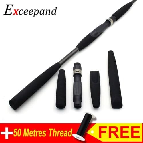 Black EVA Spinning Fishing Rod Handle Grip With Reel Seat For Rod Building