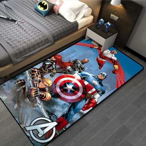 80x160cm Baby Play Mat Door Mat Rug Captain America Spiderman Carpet Floor Bedroom Doormat Non-slip Kitchen Mat