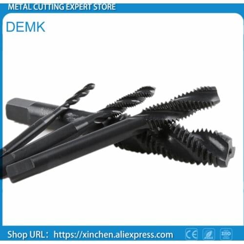 Taps HSS Nitriding black spiral high performance thread Tapping steel stainless steel processing 10PCS