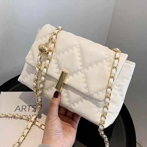 Embroidery Thread Small PU Leather Crossbody Bags for Women 2021 Trend Hand Bag Womens Branded Trending Shoulder Handbags hot