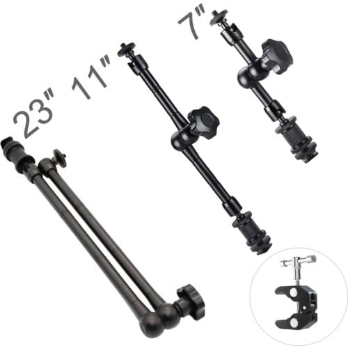 23Inch 11Inch 7Inch Metal Articulating Magic Arm Super Crab Clamp for Flash LCD Monitor LED Video Light SLR DSLR Camera