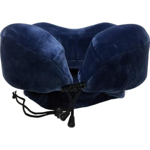 High Quality 20*30cm Multifunction U Shaped Memory Foam Neck Pillows Space Travel Pillow Solid Neck Healthcare Bedding-Navy