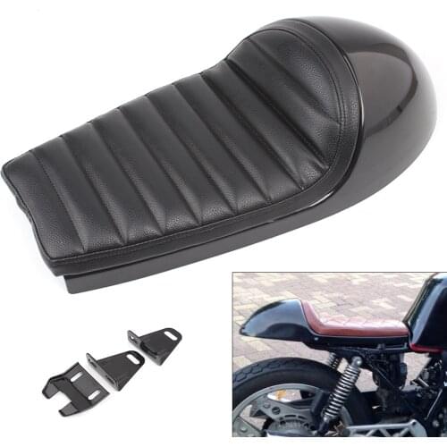 Mototcycle Black Retro Hump Cafe Racer Driver Seat Rear Seat Cowl Cover Scramblers Cruiser Bagger Naked Chopper Uinversal GT650