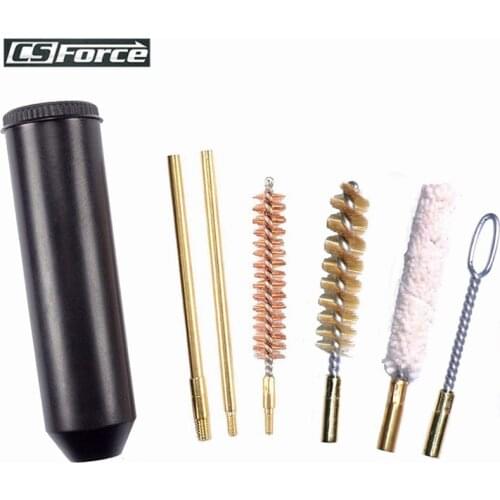 7pcs/Set Universal Gun Cleaning Kit for 38/357/9mm Pistol Barrel Rod Brush Pocket Size Professional Hand Gun Cleaning Tools Set