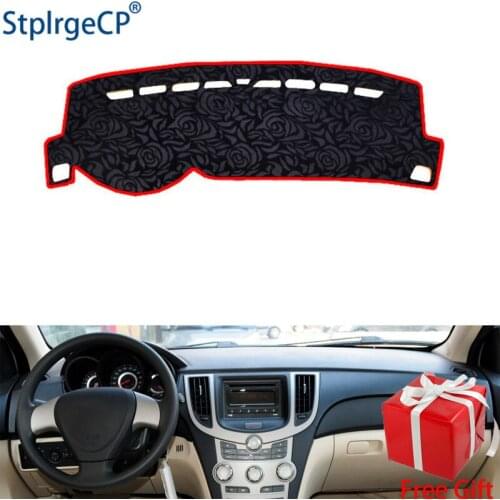 Latest Rose Pattern Non-slip Car Dashboard Cover Dash Mat Pad DashMat ANti-UV Car Sticker for CHERY A3 2012 Car Styling