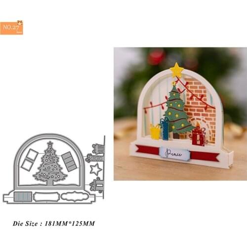 New Design Christmas Tree Metal Cutting Dies Cut Decoration Scrapbook Paper Card Embossing Christmas Decor Craft Dies 2021