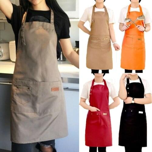 New Cooking Kitchen Apron For Woman Men Chef Waiter Cafe Shop BBQ Hairdresser Aprons Bibs