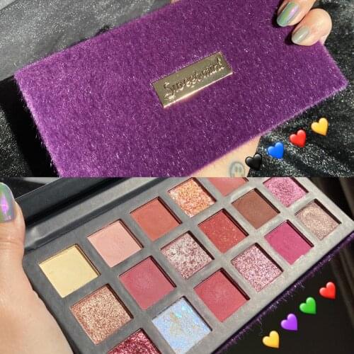 Beauty 18 Color Metallic Diamond Eyeshadow Pallete Glitter Shimmer Matte Eye Shadow Palette Pigmented Makeup Palette Cosmetic