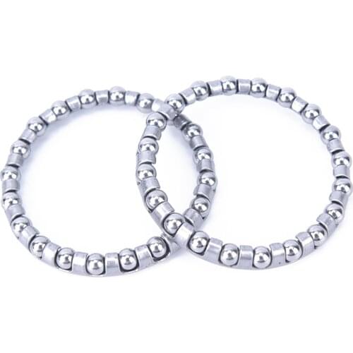 2pcs cycling bearings New metal silver Bicycle Bike Headset Caged Ball Bearing Race Cycling Bearing
