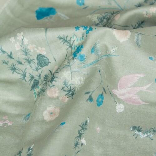 Half-Meter Japanese Nani Iro Soft Double Gauze Cotton Fabric Jardin I C