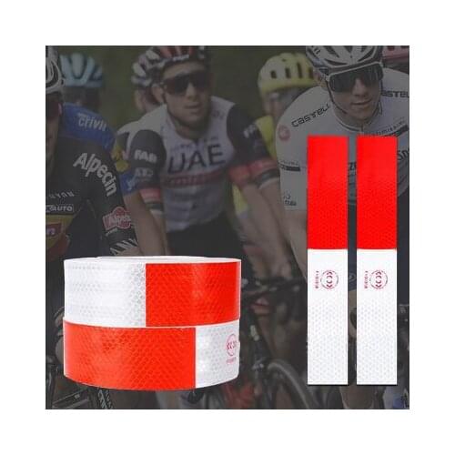 50sheet Car Trunk Tail Night Safety Warning Reflective Stickers Tape Durable Rear Bumper Luminous Decal Reflector