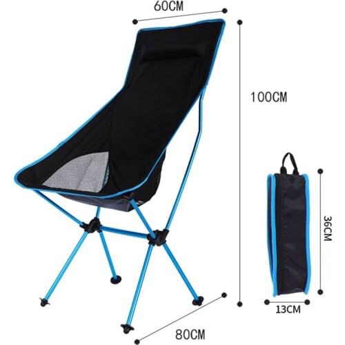 Outdoor Home Garden Seat Super Hard Travel Hiking Picnic Beach BBQ Fishing Chair Portable Lightweight Folding Camping Chair