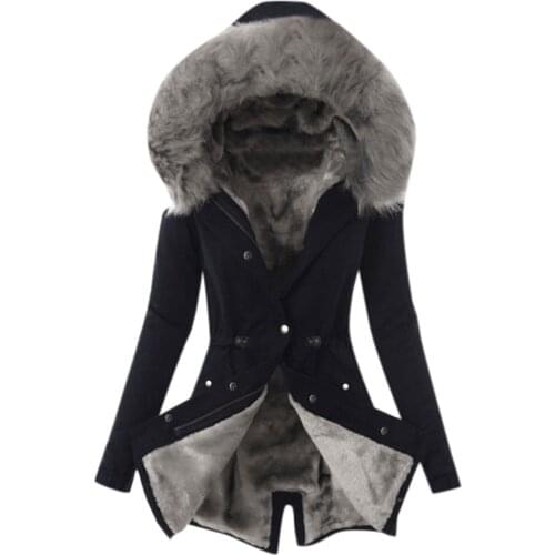 Female Women Winter Coat Thickening Cotton Winter Jacket Fashion Womens Outwear Parkas For Women Winter 2021 Women Clothing
