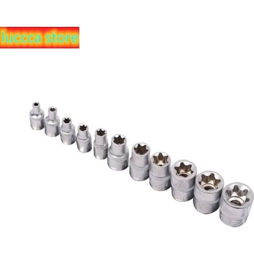 11 PCs female E Torx star plug Set Rail E4 - E20 star pair external socket Set