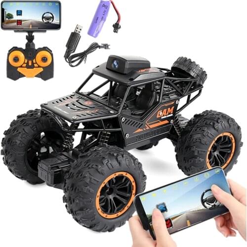 2.4G Controller APP Remote Control WiFi Camera High-speed Drift Off-road Car 4WD Double Steering Buggy RC Rock Crawler