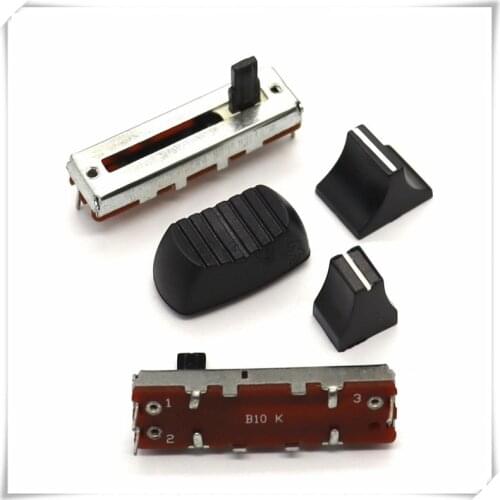 35MM mixer fader B10K mono straight sliding potentiometer B103 3 foot handle length 10MM with push cap