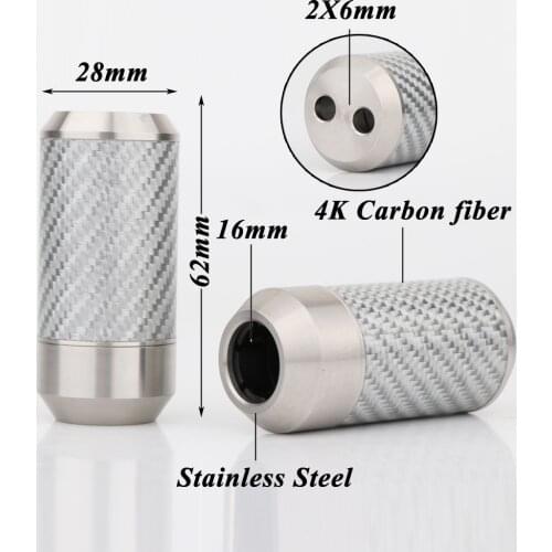 4Pcs 6mm/9mm 1 to 2Hole Carbon Fiber Speaker Cable Audio Cable Wire Pants Boot Y splitter Speaker cable boot