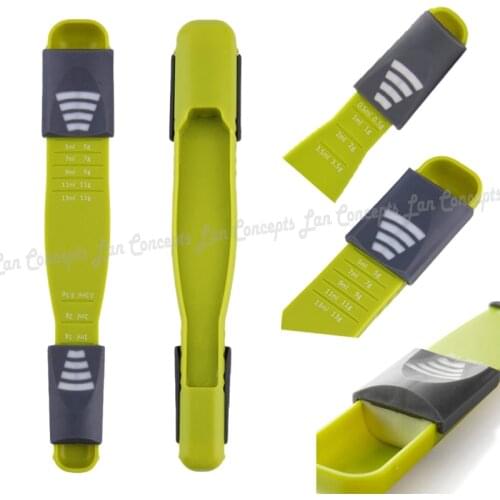 5ml - 13ml Adjustable Quantitative Spoon Plastic Measuring Scoop Kitchen Baking Measure Tools Double End Nine Files with scales