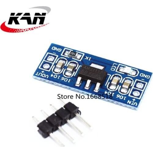 5PCS 6.0V-12V to 5V AMS1117-5.0V Step Down Buck Converter Power Supply Module AMS1117-5.0 for Arduino Raspberry Pi PCB Board