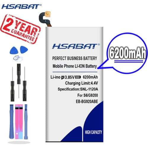 New Arrival [ HSABAT ] EB-BG920ABE Battery for Samsung Galaxy S6 SM-G920 G9200 G920f G920i G920A G9208 G9209 G920 G920V G920T