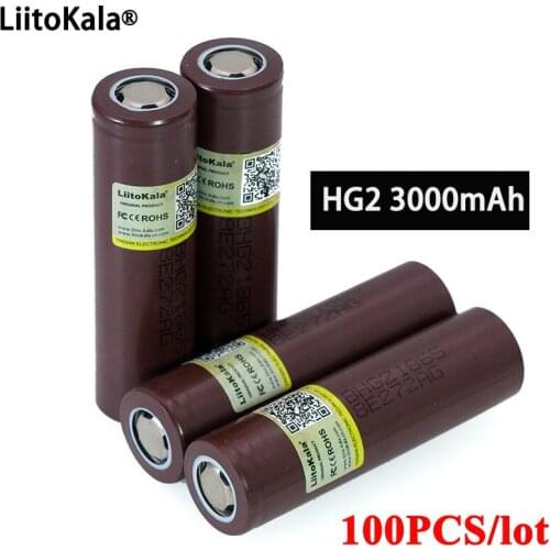 Liitokala new HG2 18650 3000mAh battery 18650HG2 3.6V discharge 20A, dedicated For hg2 batteries Electric tool flashlight