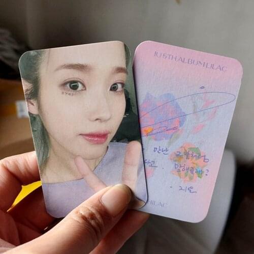 6Pcs/Set New Album LILAC Self Made Paper Lomo Card Photo IU Photocards KPOP Card Poster Post Card For Fans Collection Gift