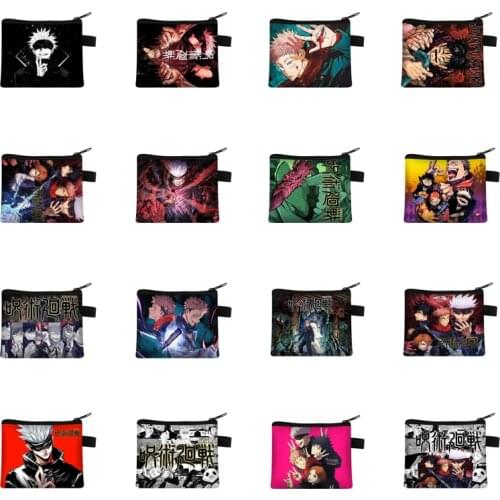 Anime Peripherals Jujutsu Kaisen Kids Coin Purse Portable Card Coin Bag Cartoons Manga Gojo Satoru Handbag Key Storage Bag
