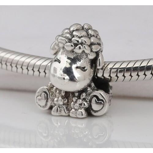Authentic S925 Bead Patti Sheep Charm fit Lady Bracelet Bangle