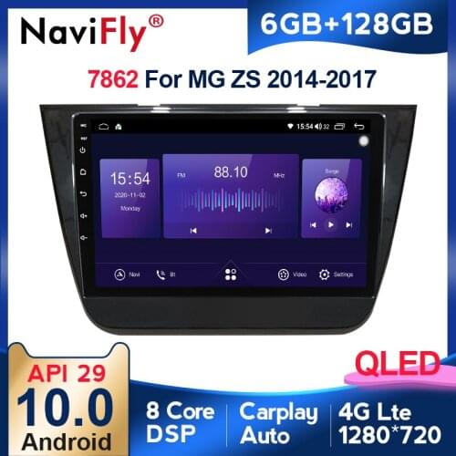 NaviFly 7862 DSP QLED Screen 1280*720 Android 10 For Morris Garages MG ZS 2014 2015 2016 2017 Car Radio Multimedia Video Player