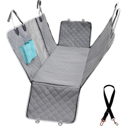 Dog Car Seat Cover Waterproof Pet Dog Travel Mat Mesh Dog Carrier Car Rear Back Seat Cover Hammock Cushion Protector With Pocket