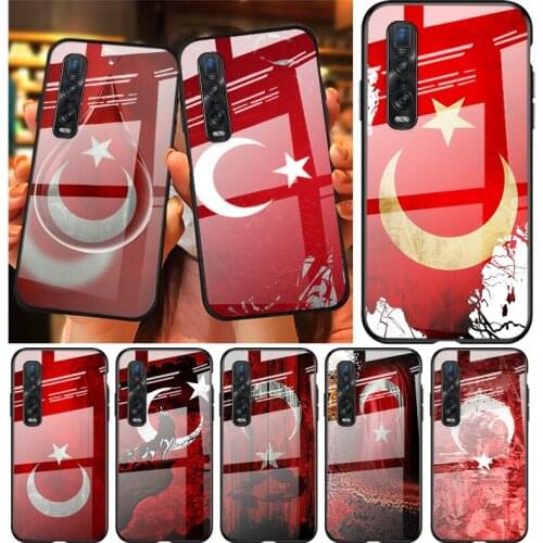 Tempered Glass Cover Turkey Turkish Flag For OPPO A9 2020 A52 Find X2 Lite Realme 7 7i 6 5 Pro C3 XT Phone Case Shell