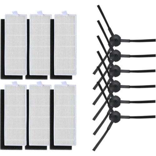 6* Robot HEPA filter 6* Sponge Filters 6* Side Brush for ilife A4 A4s A8 a40 a6 Robotic Vacuum Cleaner Parts Accessories