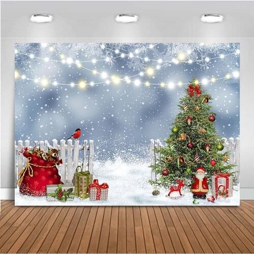 Photography Backdrop Christmas Background for Photo Studio Xmas Tree Winter Snow Backdrop for Photobooth Video