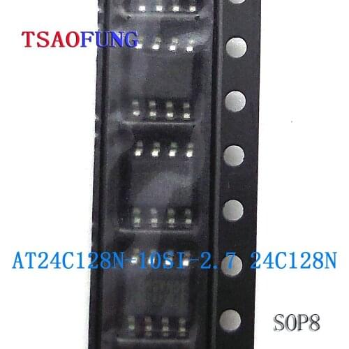 5Pieces AT24C128N-10SI-2.7 24C128N SOP8 Integrated Circuits Electronic Components