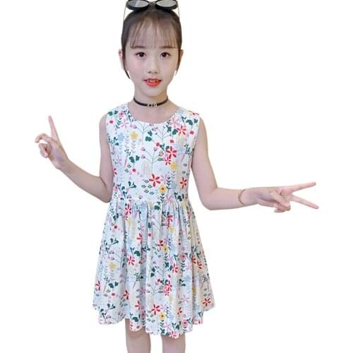 Summer Dress For Girls Floral Dress For Girl 2021 Newest Dress Kids Summer Girls Clothing 6 8 10 12 14