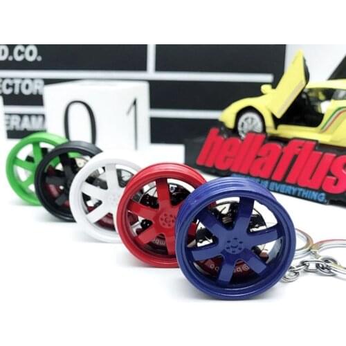 Hot Wheel Rim Keychain Key ring 3D Keychain Creative Accessories Auto Part Model Car Keyring Key Chain