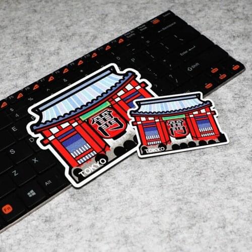 LuLuSticker#180 Japanese Tokyo Sensoji Temple Kaminarimon Gate 3M Reflective Car Stickers Motorcycle Fuel Tank Stickers Decals