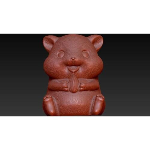 Little squirrel 3D model STL model for CNC Router 3D Printer Artcam Aspire