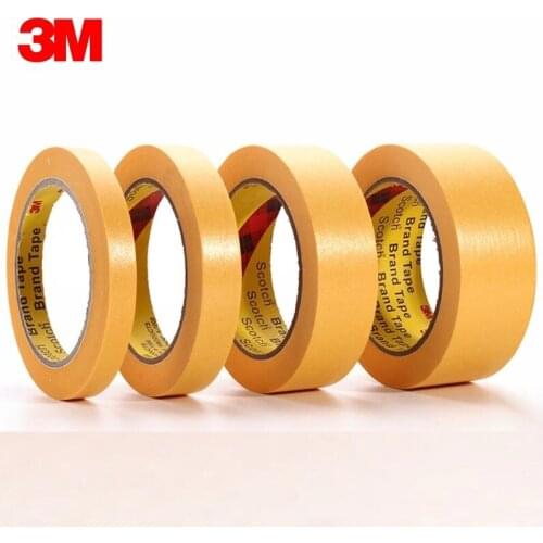 3M 244 flat Paper Washi Masking Tape Resist High Temperature for Automotive Paint Cover with Traceless